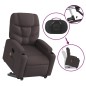 vidaXL Elektrischer Massagesessel mit Aufstehhilfe Dunkelbraun Stoff vidaXL Elektrischer Massagesessel mit Aufstehhilfe Dunkelbraun Stoff