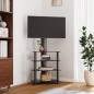 vidaXL TV-Eckregal mit 4 Ablagen für 32-70 Zoll Schwarz vidaXL TV-Eckregal mit 4 Ablagen für 32-70 Zoll Schwarz