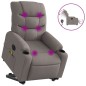 vidaXL Elektrischer Massagesessel mit Aufstehhilfe Taupe Stoff vidaXL Elektrischer Massagesessel mit Aufstehhilfe Taupe Stoff