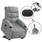 vidaXL Elektrischer Massagesessel mit Aufstehhilfe Hellgrau Stoff vidaXL Elektrischer Massagesessel mit Aufstehhilfe Hellgrau Stoff