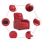 vidaXL Relaxsessel mit Aufstehhilfe Rot Kunstleder vidaXL Relaxsessel mit Aufstehhilfe Rot Kunstleder