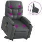 vidaXL Massagesessel mit Aufstehhilfe Grau Kunstleder vidaXL Massagesessel mit Aufstehhilfe Grau Kunstleder