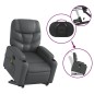 vidaXL Massagesessel mit Aufstehhilfe Grau Kunstleder vidaXL Massagesessel mit Aufstehhilfe Grau Kunstleder