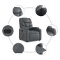 vidaXL Relaxsessel mit Aufstehhilfe Elektrisch Grau Kunstleder vidaXL Relaxsessel mit Aufstehhilfe Elektrisch Grau Kunstleder