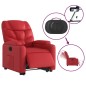 vidaXL Relaxsessel mit Aufstehhilfe Elektrisch Rot Kunstleder vidaXL Relaxsessel mit Aufstehhilfe Elektrisch Rot Kunstleder
