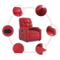 vidaXL Relaxsessel mit Aufstehhilfe Elektrisch Rot Kunstleder vidaXL Relaxsessel mit Aufstehhilfe Elektrisch Rot Kunstleder