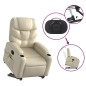 vidaXL Massagesessel mit Aufstehhilfe Elektrisch Creme Kunstleder vidaXL Massagesessel mit Aufstehhilfe Elektrisch Creme Kunstleder