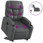 vidaXL Massagesessel mit Aufstehhilfe Elektrisch Grau Kunstleder vidaXL Massagesessel mit Aufstehhilfe Elektrisch Grau Kunstleder