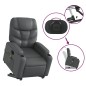 vidaXL Massagesessel mit Aufstehhilfe Elektrisch Grau Kunstleder vidaXL Massagesessel mit Aufstehhilfe Elektrisch Grau Kunstleder