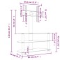 vidaXL TV-Eckregal mit 3 Ablagen für 32-70 Zoll Schwarz und Silbern vidaXL TV-Eckregal mit 3 Ablagen für 32-70 Zoll Schwarz und Silbern