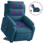 vidaXL Massagesessel mit Aufstehhilfe Elektrisch Blau Samt vidaXL Massagesessel mit Aufstehhilfe Elektrisch Blau Samt