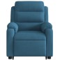 vidaXL Massagesessel mit Aufstehhilfe Elektrisch Blau Samt vidaXL Massagesessel mit Aufstehhilfe Elektrisch Blau Samt