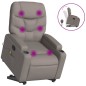 vidaXL Massagesessel mit Aufstehhilfe Taupe Stoff vidaXL Massagesessel mit Aufstehhilfe Taupe Stoff