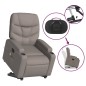 vidaXL Massagesessel mit Aufstehhilfe Taupe Stoff vidaXL Massagesessel mit Aufstehhilfe Taupe Stoff