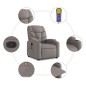 vidaXL Massagesessel mit Aufstehhilfe Taupe Stoff vidaXL Massagesessel mit Aufstehhilfe Taupe Stoff