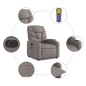 vidaXL Elektrischer Massagesessel mit Aufstehhilfe Taupe Stoff vidaXL Elektrischer Massagesessel mit Aufstehhilfe Taupe Stoff