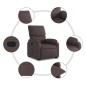 vidaXL Relaxsessel mit Aufstehhilfe Dunkelbraun Stoff vidaXL Relaxsessel mit Aufstehhilfe Dunkelbraun Stoff