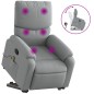 vidaXL Massagesessel mit Aufstehhilfe Hellgrau Stoff vidaXL Massagesessel mit Aufstehhilfe Hellgrau Stoff
