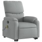 vidaXL Massagesessel mit Aufstehhilfe Hellgrau Stoff vidaXL Massagesessel mit Aufstehhilfe Hellgrau Stoff