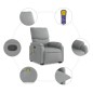 vidaXL Massagesessel mit Aufstehhilfe Hellgrau Stoff vidaXL Massagesessel mit Aufstehhilfe Hellgrau Stoff