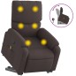 vidaXL Massagesessel mit Aufstehhilfe Dunkelbraun Stoff vidaXL Massagesessel mit Aufstehhilfe Dunkelbraun Stoff
