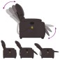 vidaXL Massagesessel mit Aufstehhilfe Dunkelbraun Stoff vidaXL Massagesessel mit Aufstehhilfe Dunkelbraun Stoff