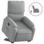 vidaXL Relaxsessel mit Aufstehhilfe Elektrisch Hellgrau Stoff vidaXL Relaxsessel mit Aufstehhilfe Elektrisch Hellgrau Stoff