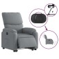 vidaXL Relaxsessel mit Aufstehhilfe Elektrisch Hellgrau Stoff vidaXL Relaxsessel mit Aufstehhilfe Elektrisch Hellgrau Stoff