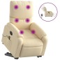 vidaXL Elektrischer Massagesessel mit Aufstehhilfe Creme Stoff vidaXL Elektrischer Massagesessel mit Aufstehhilfe Creme Stoff