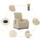 vidaXL Elektrischer Massagesessel mit Aufstehhilfe Creme Stoff vidaXL Elektrischer Massagesessel mit Aufstehhilfe Creme Stoff