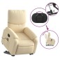 vidaXL Elektrischer Massagesessel mit Aufstehhilfe Creme Stoff vidaXL Elektrischer Massagesessel mit Aufstehhilfe Creme Stoff