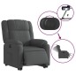 vidaXL Relaxsessel mit Aufstehhilfe Elektrisch Dunkelgrau Stoff vidaXL Relaxsessel mit Aufstehhilfe Elektrisch Dunkelgrau Stoff