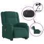 vidaXL Elektrischer Massagesessel mit Aufstehhilfe Dunkelgrün Stoff vidaXL Elektrischer Massagesessel mit Aufstehhilfe Dunkelgrün Stoff