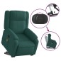 vidaXL Elektrischer Massagesessel mit Aufstehhilfe Dunkelgrün Stoff vidaXL Elektrischer Massagesessel mit Aufstehhilfe Dunkelgrün Stoff