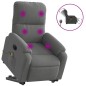 vidaXL Massagesessel Aufstehhilfe Elektrisch Dunkelgrau vidaXL Massagesessel Aufstehhilfe Elektrisch Dunkelgrau