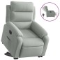 vidaXL Relaxsessel mit Aufstehhilfe Elektrisch Hellgrau Samt vidaXL Relaxsessel mit Aufstehhilfe Elektrisch Hellgrau Samt