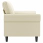 vidaXL 2-Sitzer-Sofa Creme 140 cm Kunstleder vidaXL 2-Sitzer-Sofa Creme 140 cm Kunstleder