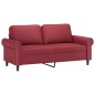 vidaXL 2-Sitzer-Sofa Weinrot 140 cm Kunstleder vidaXL 2-Sitzer-Sofa Weinrot 140 cm Kunstleder