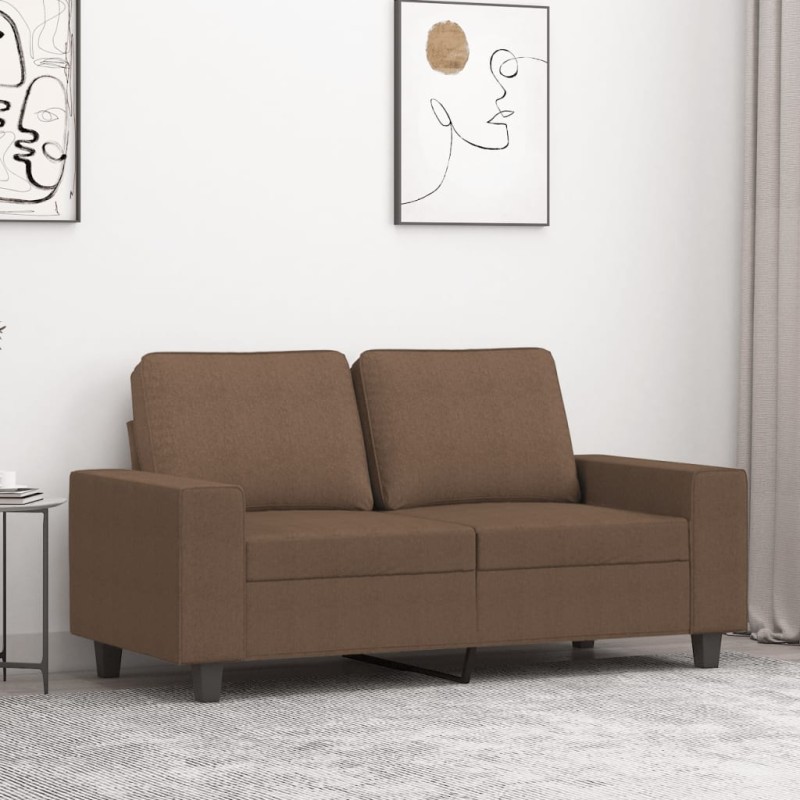 vidaXL 2-Sitzer-Sofa Braun 120 cm Stoff vidaXL 2-Sitzer-Sofa Braun 120 cm Stoff