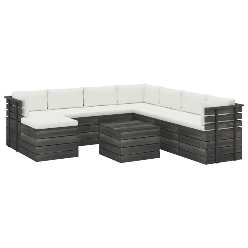 vidaXL 9-tlg. Garten-Sofagarnitur aus Paletten mit Kissen Kiefernholz vidaXL 9-tlg. Garten-Sofagarnitur aus Paletten mit Kissen Kiefernholz