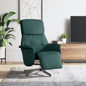vidaXL Relaxsessel mit Fußteil Dunkelgrün Stoff