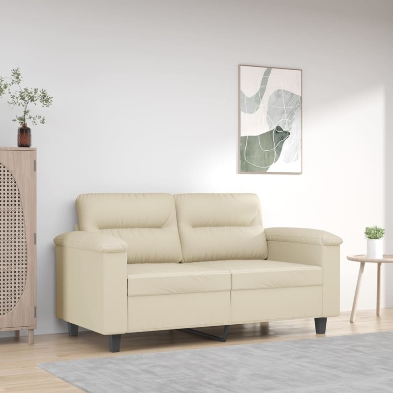 vidaXL 2-Sitzer-Sofa Creme 120 cm Kunstleder vidaXL 2-Sitzer-Sofa Creme 120 cm Kunstleder