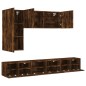 vidaXL 5-tlg. Wohnwand Räuchereiche Holzwerkstoff vidaXL 5-tlg. Wohnwand Räuchereiche Holzwerkstoff
