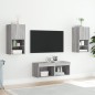 vidaXL 4-tlg. TV-Wohnwand mit LED-Leuchten Grau Sonoma vidaXL 4-tlg. TV-Wohnwand mit LED-Leuchten Grau Sonoma
