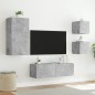 vidaXL 4-tlg. TV-Wohnwand mit LED-Leuchten Betongrau vidaXL 4-tlg. TV-Wohnwand mit LED-Leuchten Betongrau