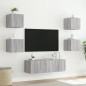 vidaXL 5-tlg. TV-Wohnwand mit LED-Leuchten Grau Sonoma vidaXL 5-tlg. TV-Wohnwand mit LED-Leuchten Grau Sonoma