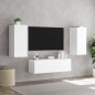 vidaXL 3-tlg. TV-Wohnwand mit LED-Leuchten Weiß vidaXL 3-tlg. TV-Wohnwand mit LED-Leuchten Weiß