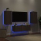 vidaXL 3-tlg. TV-Wohnwand mit LED-Leuchten Braun Eichen-Optik vidaXL 3-tlg. TV-Wohnwand mit LED-Leuchten Braun Eichen-Optik