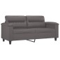 vidaXL 2-Sitzer-Sofa mit Zierkissen Grau 140 cm Kunstleder vidaXL 2-Sitzer-Sofa mit Zierkissen Grau 140 cm Kunstleder