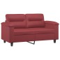 vidaXL 2-Sitzer-Sofa mit Zierkissen Weinrot 120 cm Kunstleder vidaXL 2-Sitzer-Sofa mit Zierkissen Weinrot 120 cm Kunstleder